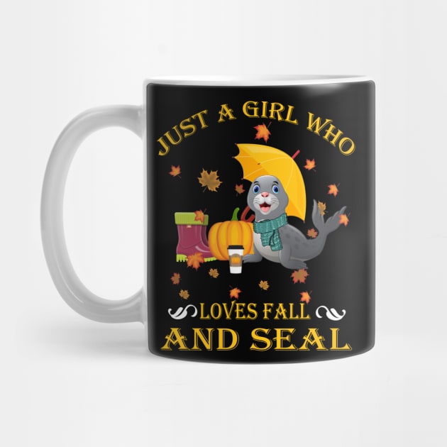 Just A Girl Who Loves Fall & Seal Funny Thanksgiving Gift by LiFilimon